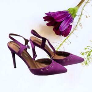 Toi Et Moi 7.5 plum woman's sling back pump. Perfect for spring, summer.